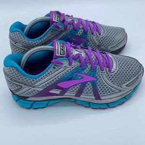 Brooks Adrenaline GTS 17 Gray Athletic Sneakers wide width purple